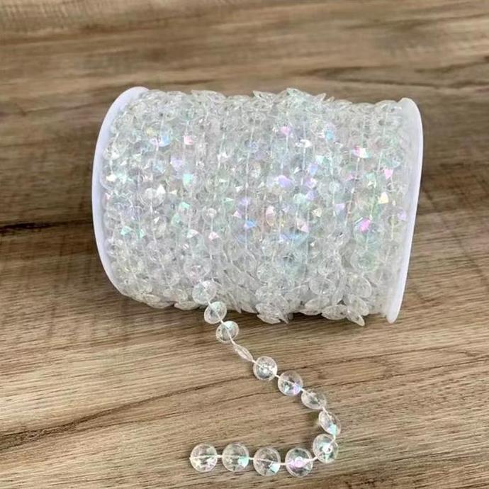 30M Tirai Akrilik Manik Manik Kristal Dekorasi Pesta Tirai JS