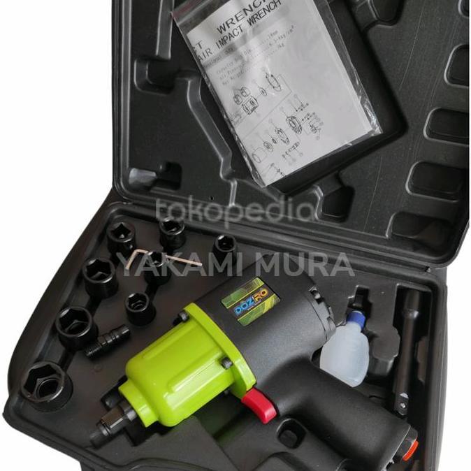 Promo Air Impact Wrench Doziro 1/2" Twin Hammer Alat Buka Pasang Baut Angin Cod