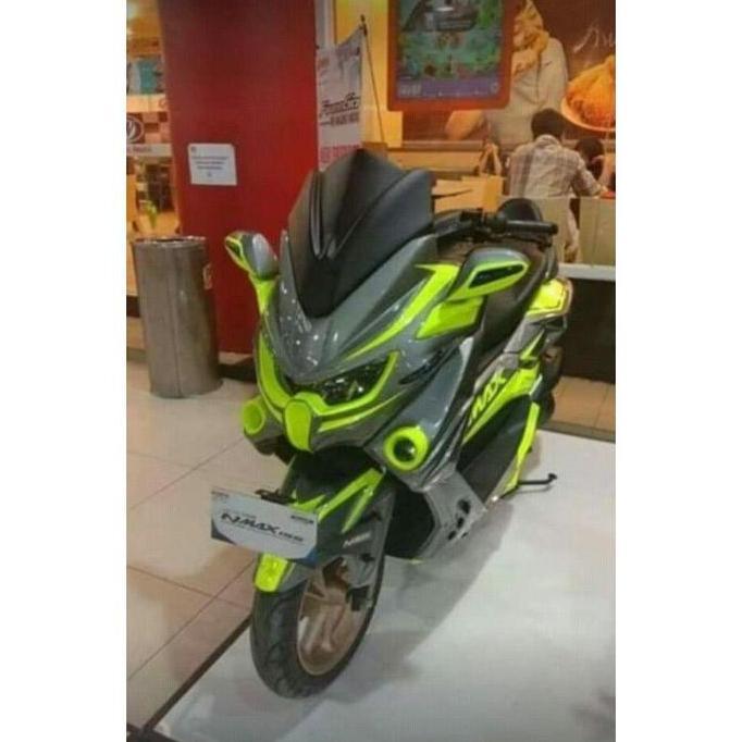 DAIKAKU Full Set Body Bodi Kap Predator Yamaha Nmax Old ( 2015-2019 ) Grafist Grey ijo stabilo