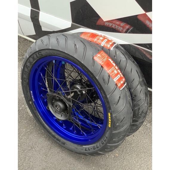 WHEELSET SUPERMOTO YAMAHA WR155R TROMOL SCARLET VELG EXPEDITION/SCARLET