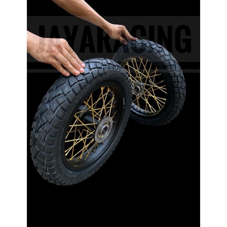 WHELLSET VELG SUPERMOTO MINI RING 14 KLX 150 DTRACKER 150 CRF 150 WR 155 PLUS BAN