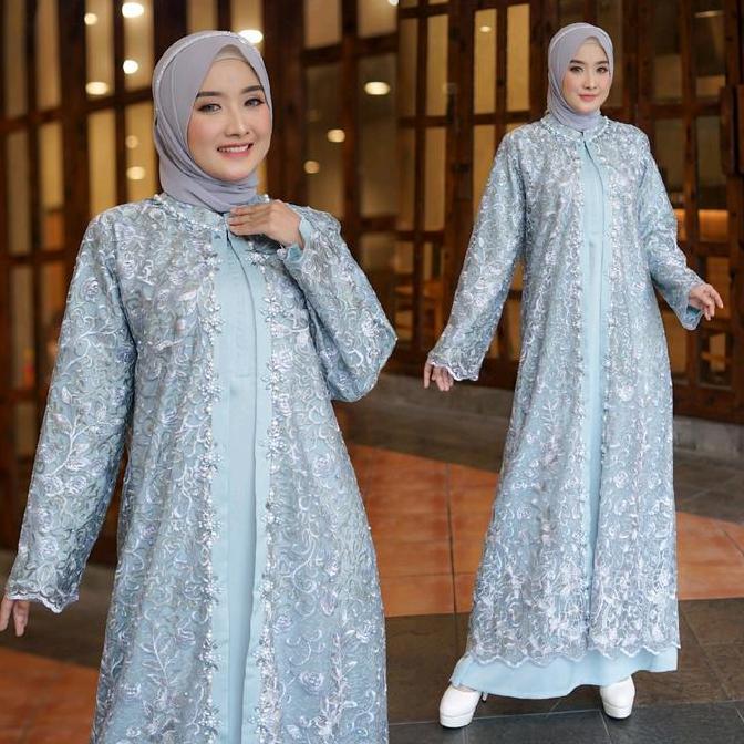 Special quality gaun pesta mewah HIJAB))gamis Payet butik- gamis mutiara - gamis bordir premium-Paye