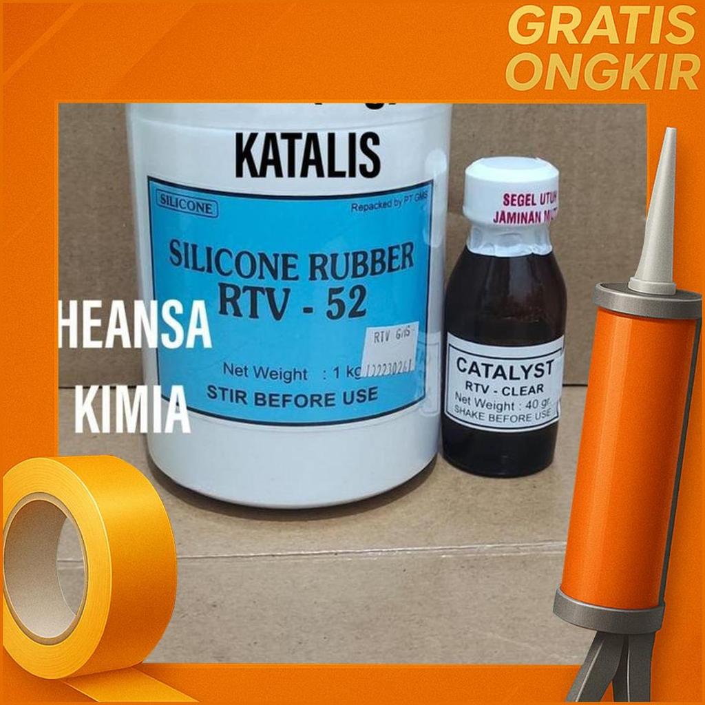 Silicone Silicon Rubber Rtv 52 + Katalis (1Kg)