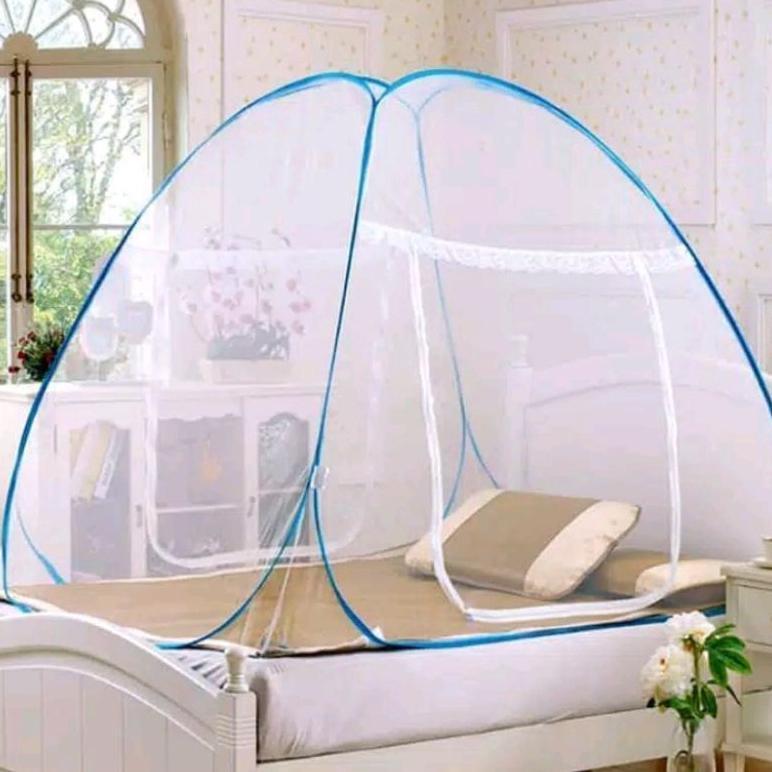 Kelambu Tenda Kelambu Lipat 200X200 Original Tempat Tidur Dewasa Kelambu Nyamuk Jumbo