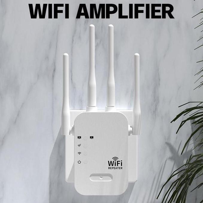 MKC Penguat Sinyal 4TX WIfi Range Extander 4 Antena Cocok Untuk Perusahaan, Kafe Rumah, Dll