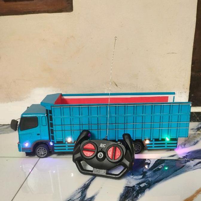 Miniatur Truk Tronton Hino 500 RC Remot Control Pake Lampu LED Model Terlengkap Termurah Anak Bak Ha
