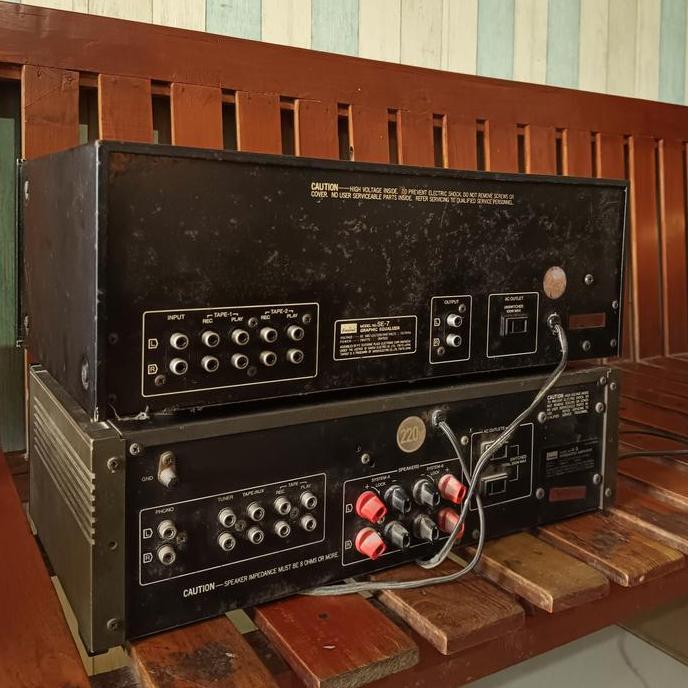 Amplifier SANSUI dan Equalizer sepaket normal sehat