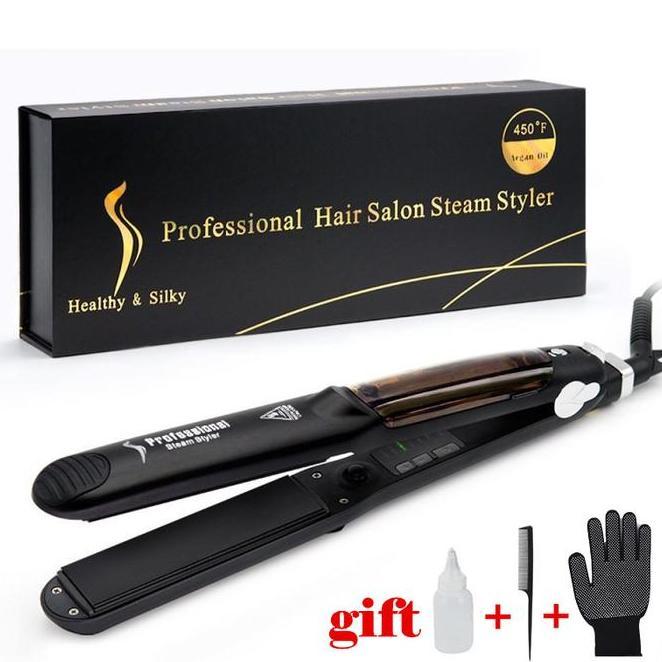 Ubeator Ceramic Steam Hair Strahtener Fast Heating Hair Flat Iron