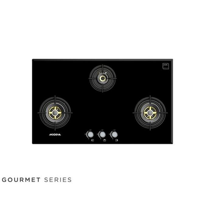 MODENA BH6935LF Kompor Gas Tanam 3 Tungku full brass burner advance safety BH 6935 LF Garansi Resmi