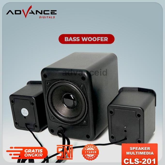 CODSpeaker Komputer Advance CLS-201BT Multimedia Speaker / Komputer Support Bloetooth Bass Bluetooth