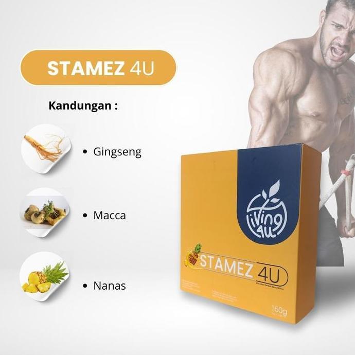 Stamez 4U [ kemasan dus ] minuman Energi pria rasa nanas - penambah stamina dan vitalitas