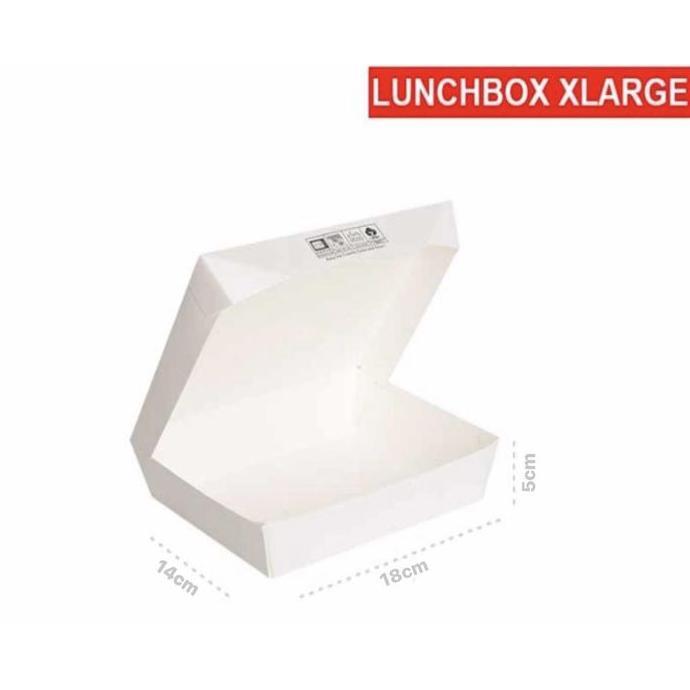 PAPER LUNCH BOX SIZE XL / KOTAK MAKANAN KERTAS SIZE XL