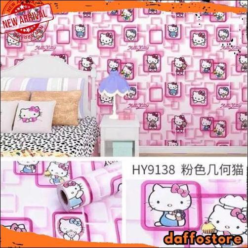 HotSale Wallpaper Dinding Kamar Anak Wallpaper Dinding Hellokitty Frozen Wallpaper Dinding Karakter 