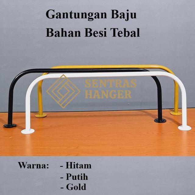 Gantungan Baju Dinding Gantungan Baju Besi Pipa Tebal