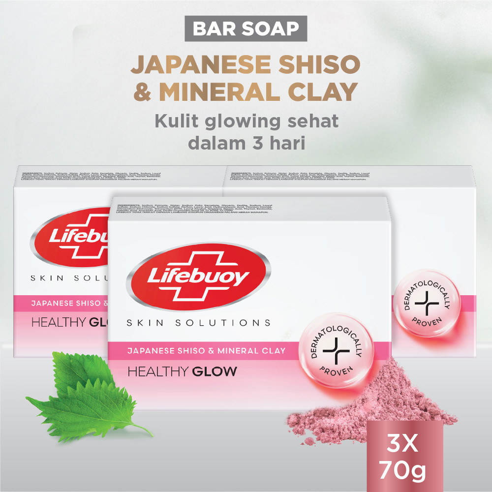 LIFEBUOY SABUN BATANG SOAP BAR JAPANESE SHISO 70G x 3