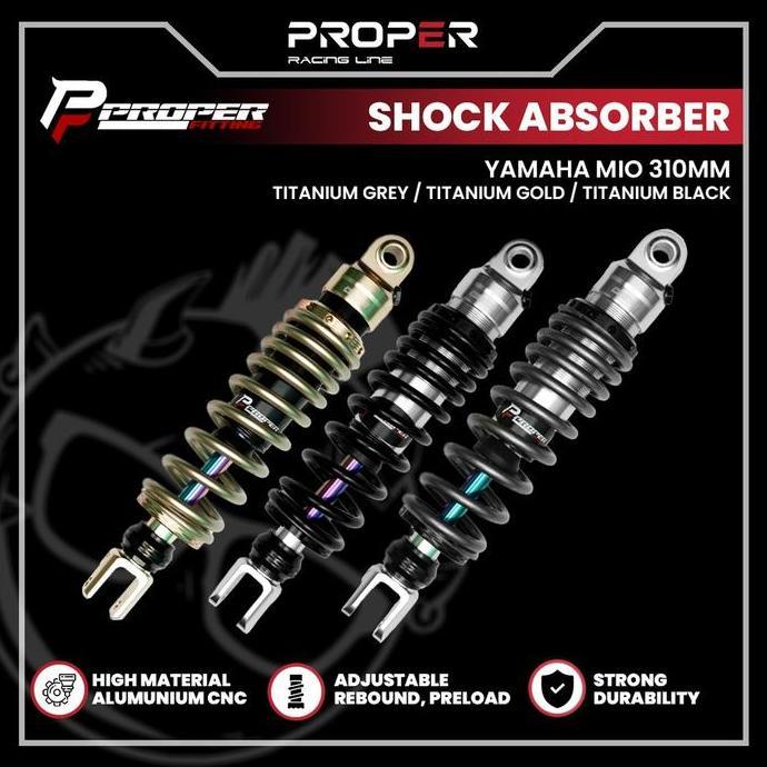 genivalezz - shock absorber yamaha mio 310mm proper racing linetshock absorber yamaha mio 310mm raci