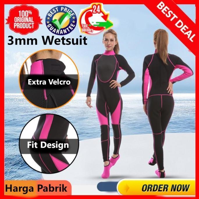 Divingsuit woman wetsuit wanita 3mm neoprene / Baju Selam Wanita ws11