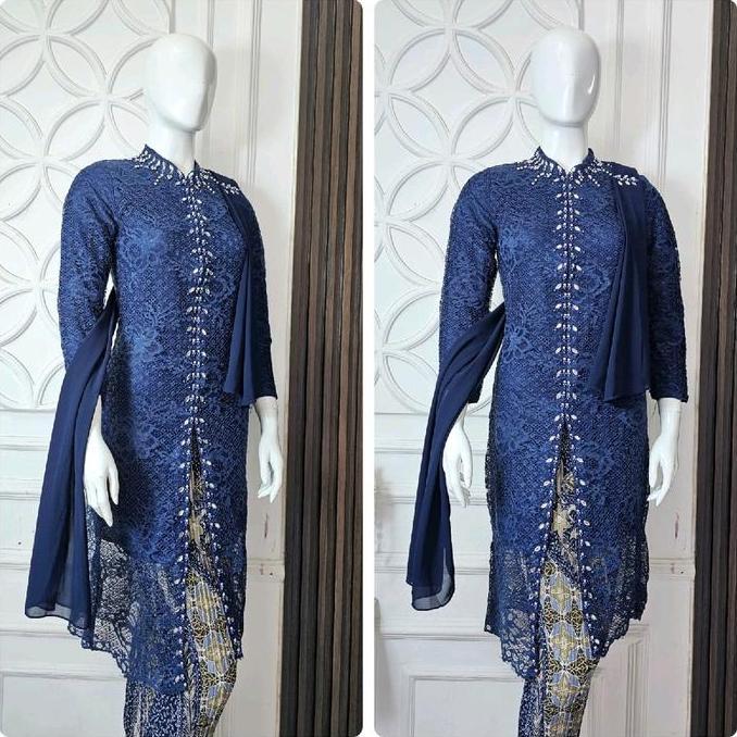 Kebaya Sanghai Tunik Brukat Selendang / Kebaya Dress  Kondangan Wisuda Pesta