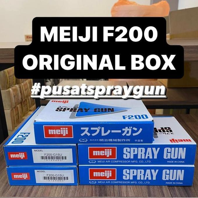 Promo Meiji F200 Spraygun Set Dengan Meiji 6Cp New Cup (Gun+Cup) Original Cod