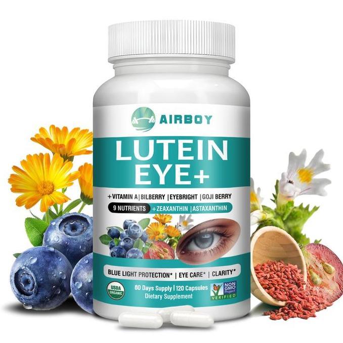 Airboy-Suplemen Lutein Eye + Vitamin Complex-Mengandung Sembilan Nutrisi-Suplemen Kesehatan Mata Per