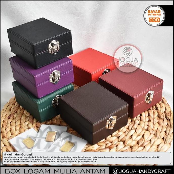PREMIUM Box Logam Mulia Antam Berjahit / Kotak Tempat Emas Antam