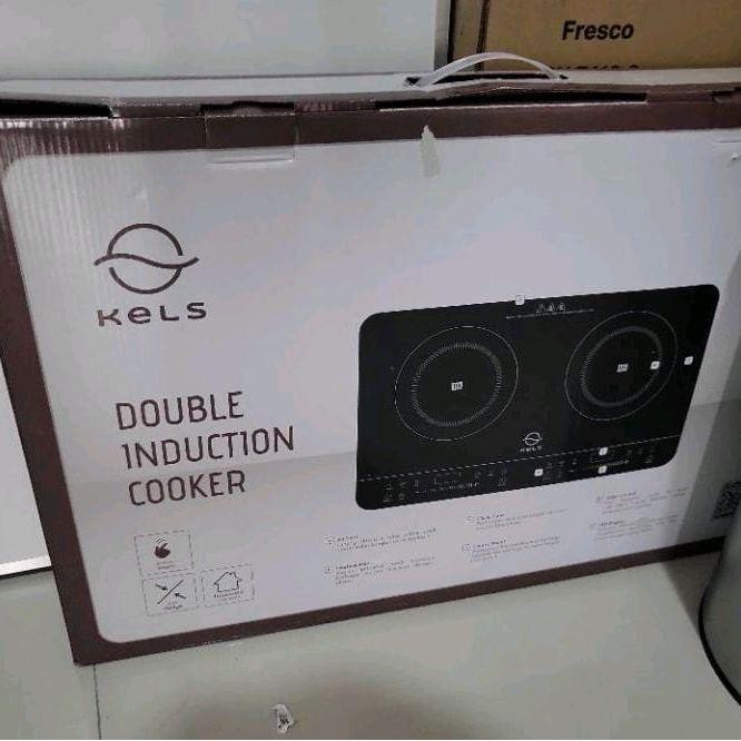 Kompor Double Induksi Listrik Portable 2 Tungku 6 Fungsi Kels Terron - Black