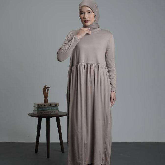[Dauky] Gamis Basic Inner Panjang Wanita Muslim Dewasa Remaja Inner Dress Laudya