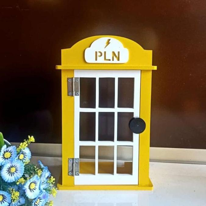 box meteran listrik model jendela Kayu Modern