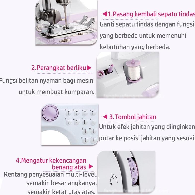 Michaelstorages Jh85 Epic Finds Mesin Jahit Mini Portabel 705A Dengan 12 Pola Jahitan, Cocok Untuk P