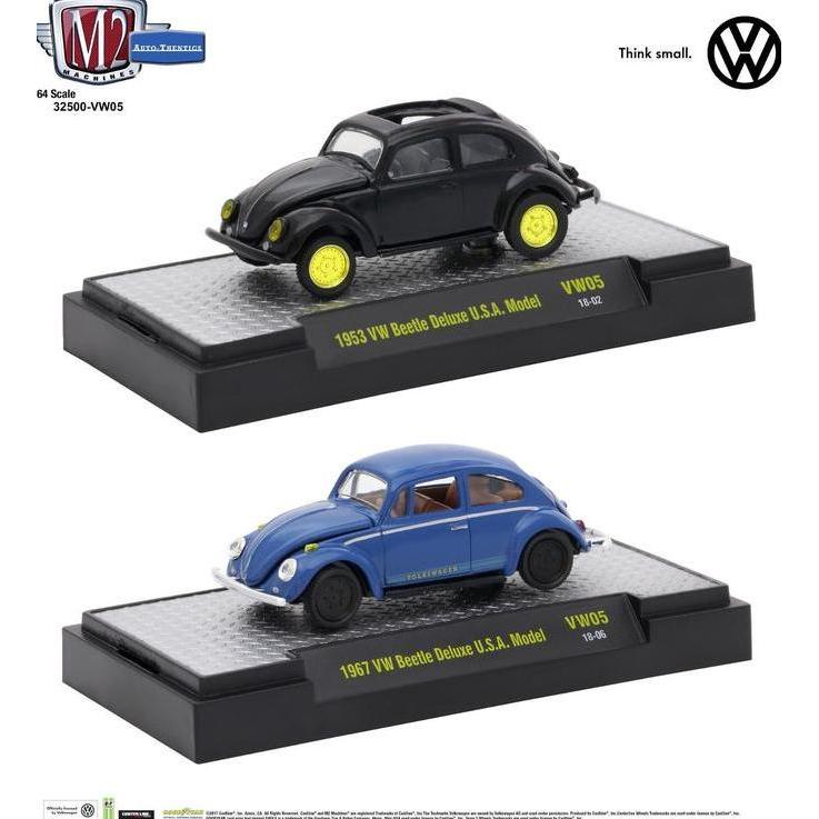 M2 Machines 1:64 Auto-Thentics 1953 VW Beetle Deluxe USA Model