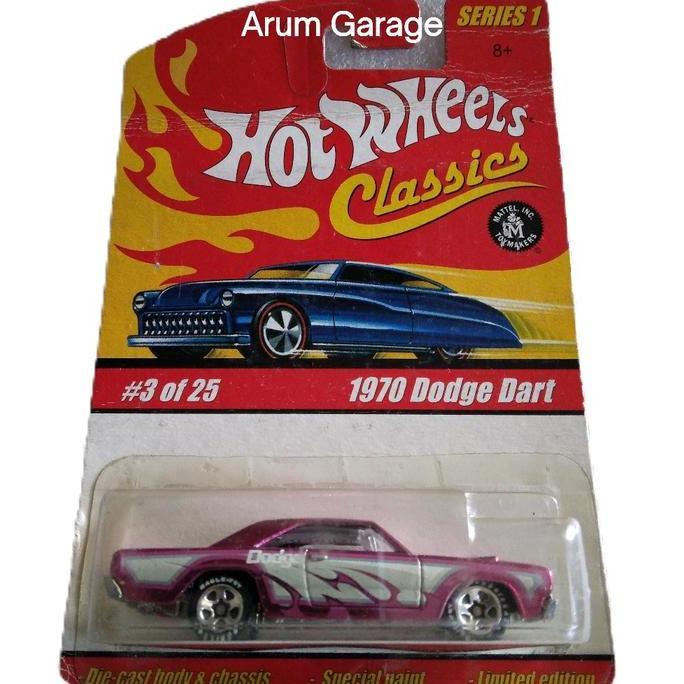 Hot Wheels 1970 Dodge Dart. Card Classics Series 1 Tahun 2004. Limited Edition. Special Paint Pink C
