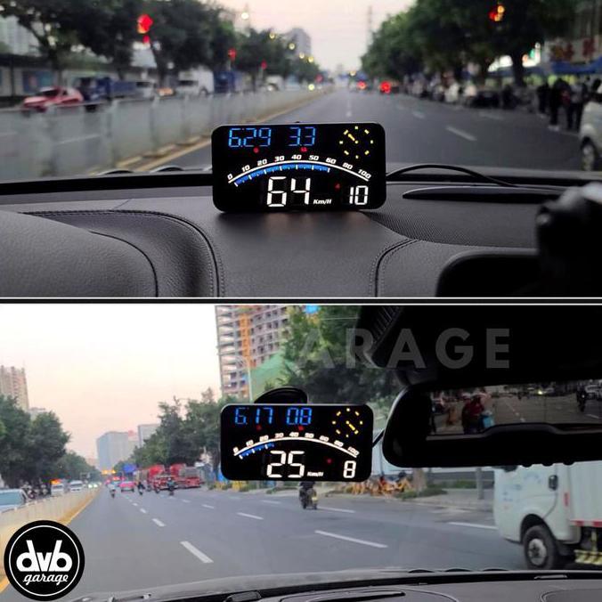 CR - G10 HUD DIGITAL CAR INSTRUMENT METER INDIKATOR MOBIL SPEED COMPASS ALARM HEAD UP DISPLAY TERLAR