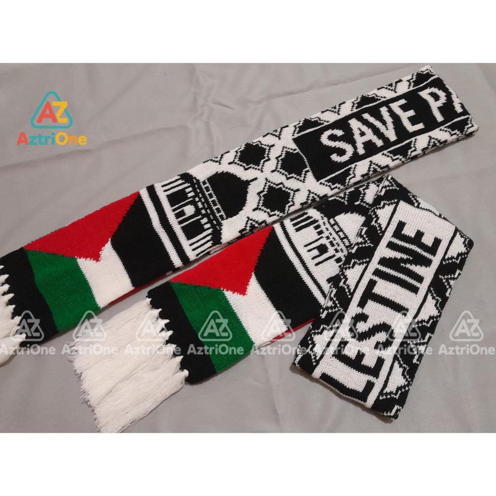 syal rajut palestina, syal palestina pria wanita, syal palestina murah SAVE PALESTINE