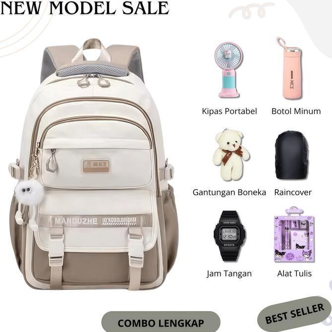 Tas Ransel Sekolah Remaja perempuan Fashion Korea Style Tas Punggung Anak Cewek Backpack Kekinian Ta