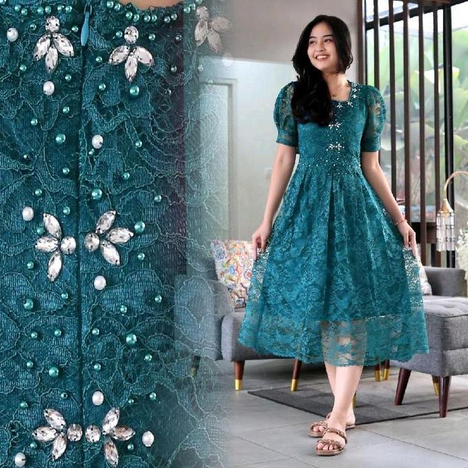 Dress Giselia || Dress natal terbaru 2025 || Dress Brokat Payet || Dress non hijab kristen || dress 