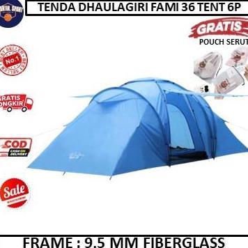 Tenda Dhaulagiri Fami 36 6P Person - Tenda Camping Hiking - Tenda