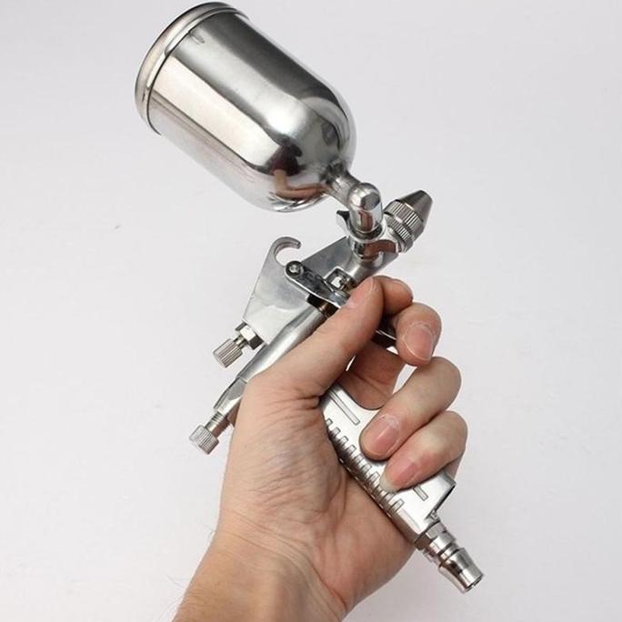 K3 Spray Gun Spet Cat Angin Mesin Kompresor F75 Tabung Atas 400Ml Alat Spet Semprot Cat Tabung Atas
