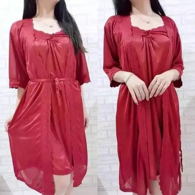 Hampers Lingerie Set Wanita / Baju Tidur Lingerie Satin / Kado Pernikahan Dan Seserahan / Hampers We