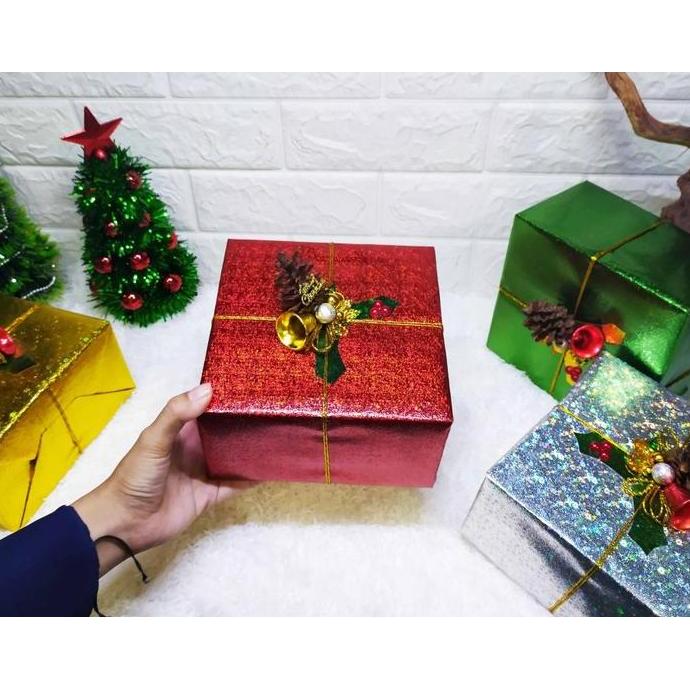 Miniatur Kado Natal BESAR - Kotak Kado Hiasan Pohon Natal murah