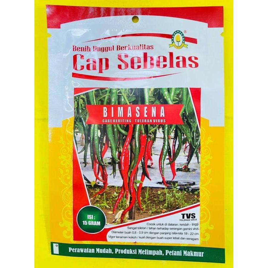 Terlaris Benih Cabe Keriting Bimasena Isi 15Gr Dari Cap Sebelas