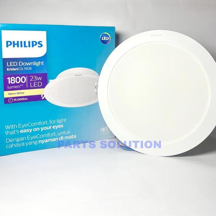 Ready  Lampu LED Downlight PHILIPS Eridani Kuning Warm White 3000K 3 4 5 6 8 Inch 3.5 7 10 14 23 Wat