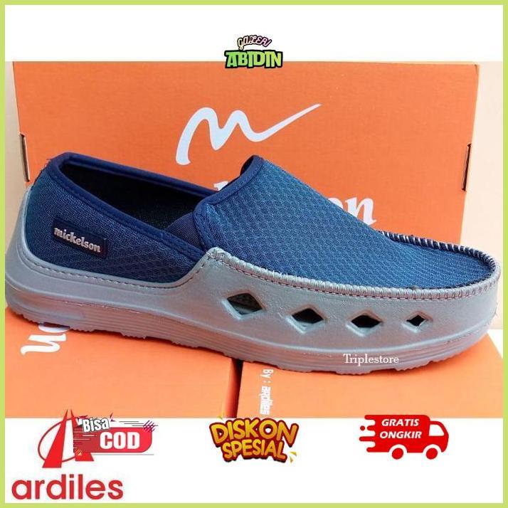 rwe-45 Sepatu Slip On Pria Mickelson Ardiles Ringan Anti slip dan empuk Original