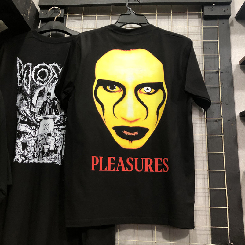 Kaos Marilyn Manson x Pleasures Tshirt 100% Cotton Realpic || Size S M L XL XXL 3XL 4XL || DISTRO TS