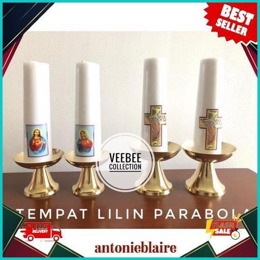 HotSale Tempat Lilin Kuningan Parabola/ tempat lilin kuningan/ tempat lilin altar