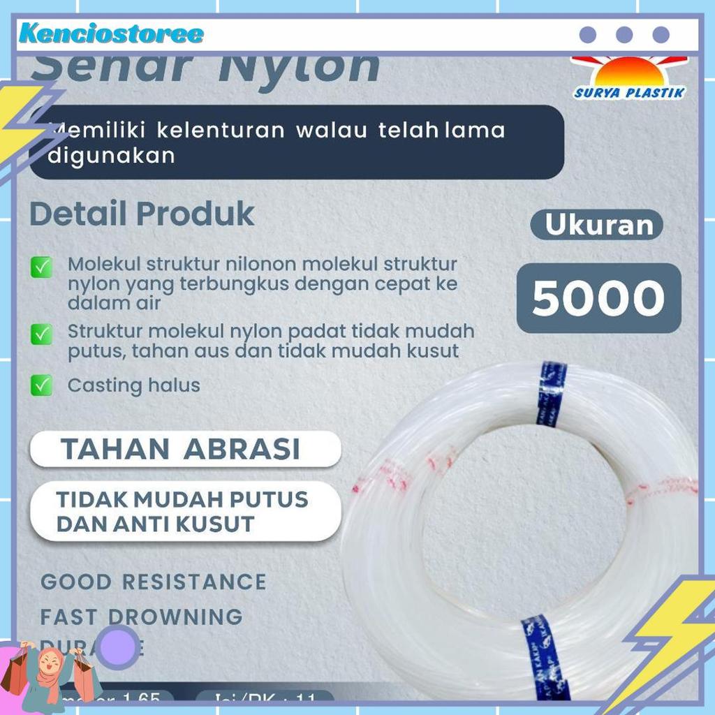Senar Cap Ikan Kakap  Ukuran 5000 (140)  Per Roll /Tali Senar Pancing / Senar Layangan Baru