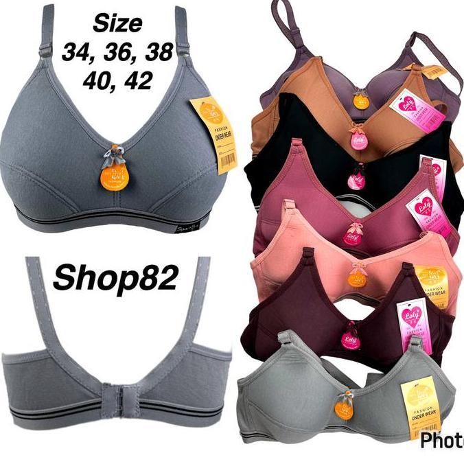 Promo 3 pcs bra BH sport wanita perempuan cewek dewasa ukuran 34 36 38 40 42 tanpa kawat busa spon t