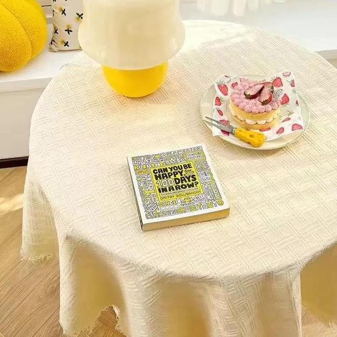 CODTaplak meja Nordic benang katun taplak meja kelas atas Taplak meja kopi rumbai taplak meja tahan 