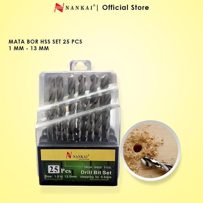 Mata Bor Besi HSS Set 25 Pcs Nankai