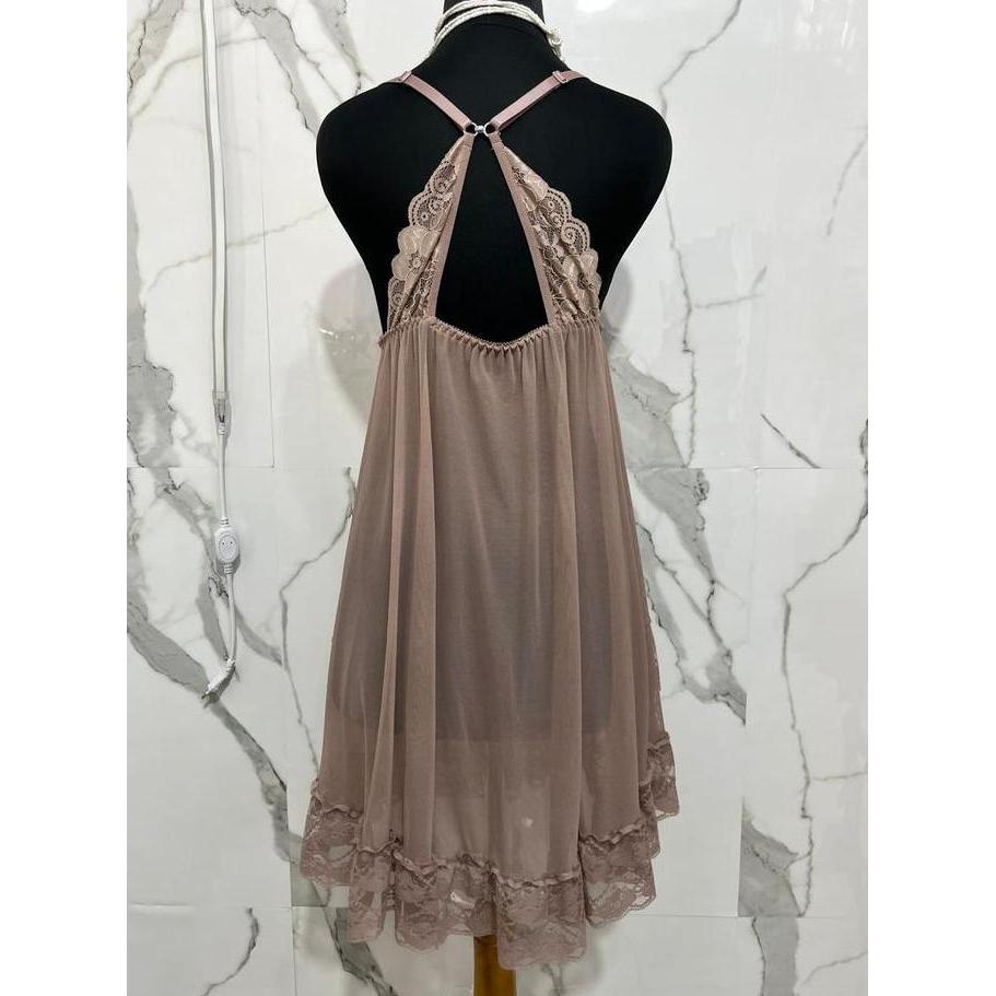 Promo Pakaian Dalam Dress Haram wanita Daster Brukat full terawang LD 130 Patricia (2) COD