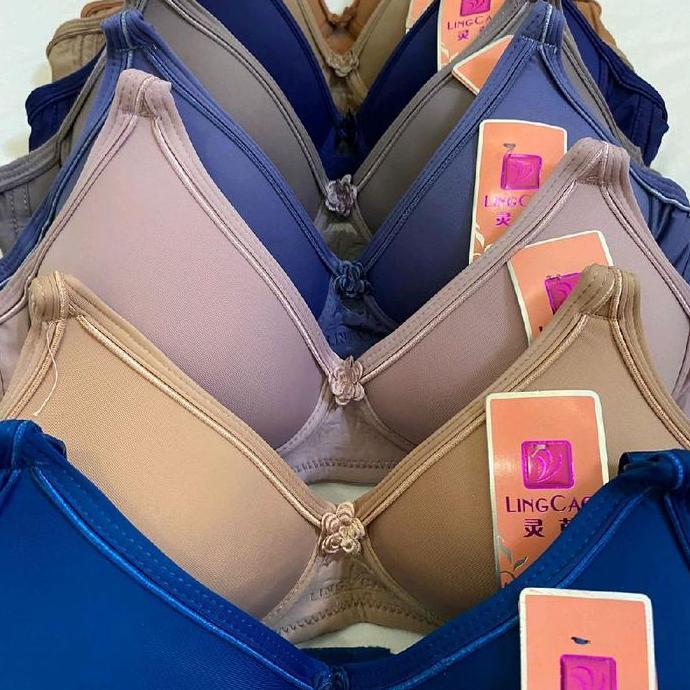 Promo 6 Pcs Bh Bra Lingcao Cup A Bh Bra Lingcao Busa Cup Tanpa Kawat Bh Bra Cup Kecil kait 2 Wanita 
